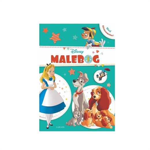 Image of Malebog, Disney klassikere med klistermærker - Carlsen (3766)